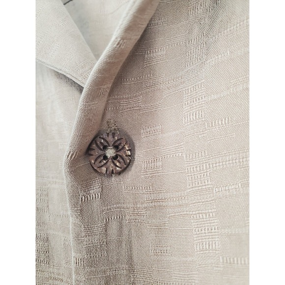 Tommy Bahama Pure Silk Shirt Hawaiian Men XL Brown Embroidered Ride 'Em Cowboys - Picture 7 of 11